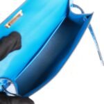 Hermès Kelly Sellier 20 Bleu Zellige Shiny Alligator Gold Hardware  (HANDMADE) - Image 8