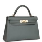 Hermès Kelly Sellier 20 Vert Amande Epsom Gold Hardware - Image 2