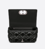 LARGE DIOR CARO BAG Black Quilted Macrocannage Calfskin - Image 4