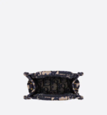 MINI DIOR BOOK TOTE PHONE BAG Blue Dior Oblique Embroidery (13 x 18 x 5 cm) - Image 4