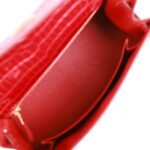 Hermès Kelly Sellier 25 Braise Shiny Porosus Crocodile Gold Hardware（HANDMADE） - Image 8