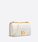 MEDIUM DIOR CARO BAG Ivory Supple Cannage Calfskin - Image 3
