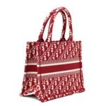 CHRISTIAN DIOR Oblique Small Book Tote Burgundy Multicolor - Image 2