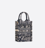 MINI DIOR BOOK TOTE PHONE BAG Blue Toile de Jouy Reverse Embroidery (13 x 18 x 5 cm)