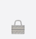 MINI DIOR BOOK TOTE Gray Dior Oblique Embroidery (22,5 x 15 x 6 cm) - Image 2