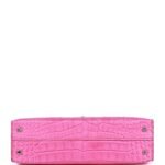 Hermès Kelly Sellier 20 Rose Shocking Matte Alligator Palladium Hardware (HANDMADE) - Image 6