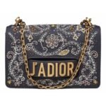 Dior J'Adior Blue Denim Embroidered Crossbody Bag - Image 2