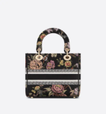 MEDIUM LADY D-LITE BAG Black Multicolor Dior Jardin Botanique Embroidery - Image 2
