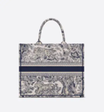 LARGE DIOR BOOK TOTE Blue Toile de Jouy Embroidery (42 x 35 x 18.5 cm) - Image 3