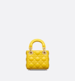 MICRO LADY DIOR BAG Yellow Cannage Lambskin - Image 2