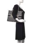 CHRISTIAN DIOR Oblique Large Book Tote Blue Multicolor - Image 4