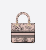 MEDIUM LADY D-LITE BAG Powder Pink Dior Jardin Botanique Embroidery - Image 2