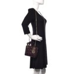Lambskin Cannage Mini Lady Dior Plum - Image 2