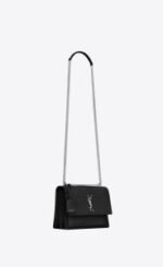 Saint Laurent Sunset Medium In Crocodile Embossed Shiny Leather - Image 7