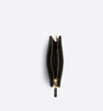 DIOR CARO ZIPPED POUCH WITH CHAIN Black Supple Cannage Calfskin - Image 2