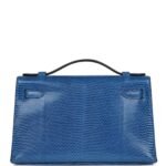Hermès Kelly Pochette Bleu Saphir Lizard Palladium Hardware  (HANDMADE) - Image 4