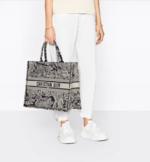 LARGE DIOR BOOK TOTE Blue Toile de Jouy Reverse Embroidery (42 x 35 x 18.5 cm) - Image 3
