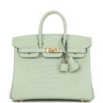 Hermès Birkin 25 Vert D'Eau Matte Alligator Gold Hardware (HANDMADE)