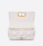 MEDIUM DIOR CARO BAG Latte Matte Padded Macrocannage Calfskin - Image 2