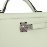 Hermès Kelly Sellier 20 Vert Fizz Epsom Palladium Hardware - Image 8