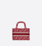MINI DIOR BOOK TOTE Burgundy Dior Oblique Embroidery (22.5 x 15 x 6 cm) - Image 2