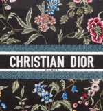 LARGE DIOR BOOK TOTE Black Multicolor Dior Petites Fleurs Embroidery (42 x 35 x 18.5 cm) - Image 4