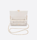 LADY DIOR CHAIN POUCH Latte Cannage Lambskin - Image 2