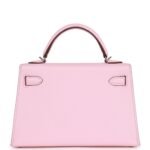 Hermès Kelly Sellier 20 Rose Sakura Chevre Palladium Hardware - Image 4