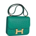Hermès Constance 18 Vert Verone Ostrich Gold Hardware - Image 2