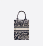 MINI DIOR BOOK TOTE PHONE BAG Blue Toile de Jouy Reverse Embroidery (13 x 18 x 5 cm) - Image 2