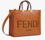 Fendi Sunshine Medium - Brown leather shopper - Image 2