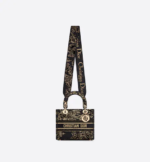 MEDIUM LADY D-LITE BAG Black Multicolor Dior Jardin d'Hiver Embroidered Cotton with Velvet and Metallic Thread - Image 4