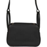 Hermès Mini Lindy Black Clemence Gold Hardware - Image 4