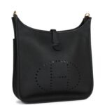Hermès Evelyne PM Black Clemence Gold Hardware - Image 2