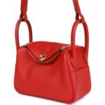 Hermès Mini Lindy Rouge Piment Swift Gold Hardware - Image 5