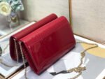 Dior 30 Montaigne Wallet On Chain In Red Patent Calfskin - Image 4