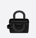 SMALL LADY DIOR MY ABCDIOR BAG Black Ultramatte Cannage Calfskin - Image 2