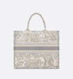 LARGE DIOR BOOK TOTE Gray Toile de Jouy Embroidery (42 x 35 x 18.5 cm) - Image 3