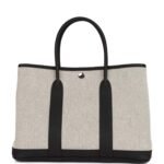 Hermès Garden Party 30 Ecru Toile and Black Negonda Palladium Hardware - Image 4