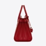 Saint Laurent Small Sac De Jour Bag In Lipstick Red Leather - Image 3