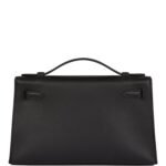 Hermès Kelly Pochette Black Swift Palladium Hardware - Image 4