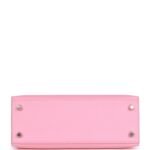 Hermès Kelly Sellier 25 Rose Confetti Epsom Palladium Hardware - Image 6