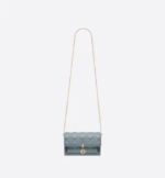 LADY DIOR CHAIN POUCH Cloud Blue Cannage Lambskin - Image 3