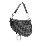 CHRISTIAN DIOR Monogram Saddle Bag Black - Image 2