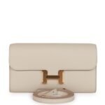 Hermès Constance Wallet To Go Beton Evercolor Gold Hardware