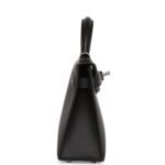 Hermès Kelly Sellier 20 Black Epsom Palladium Hardware - Image 3