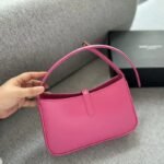 SAINT LAURENT Le 5 à 7 Leather Bag in Bubblegum Pink - Image 5
