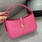 SAINT LAURENT Le 5 à 7 Leather Bag in Bubblegum Pink - Image 2