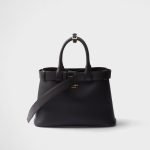 Prada Buckle Small Leather Handbag With Belt