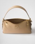 Prada Aimée Large Re-Nylon and Leather Shoulder Bag With Padlock - Image 3